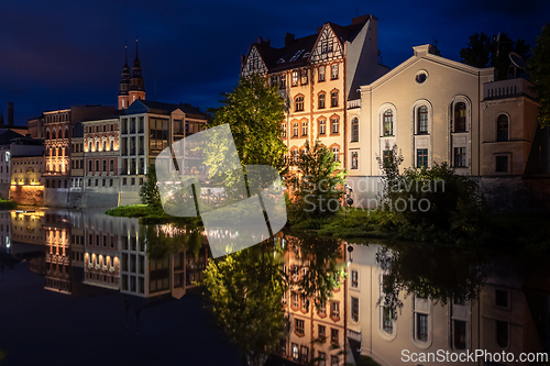 Image of View of the city in the evening