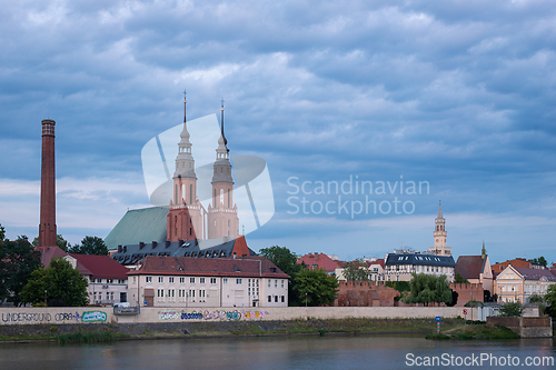 Image of View of the city in the evening