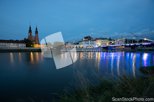 Image of View of the city in the evening