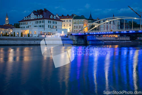 Image of View of the city in the evening