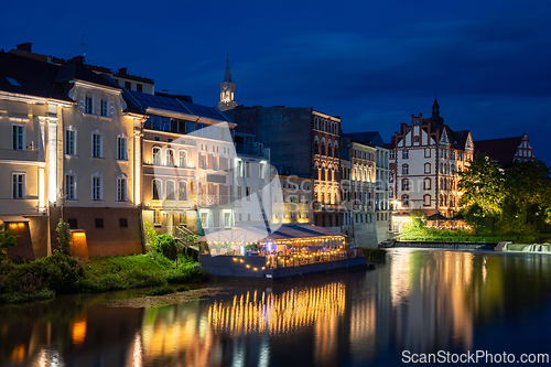 Image of View of the city in the evening
