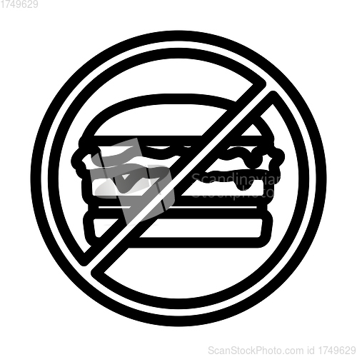 Image of Icon Of Prohibited Hamburger