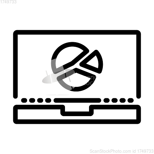 Image of Laptop With Analytics Diagram Icon
