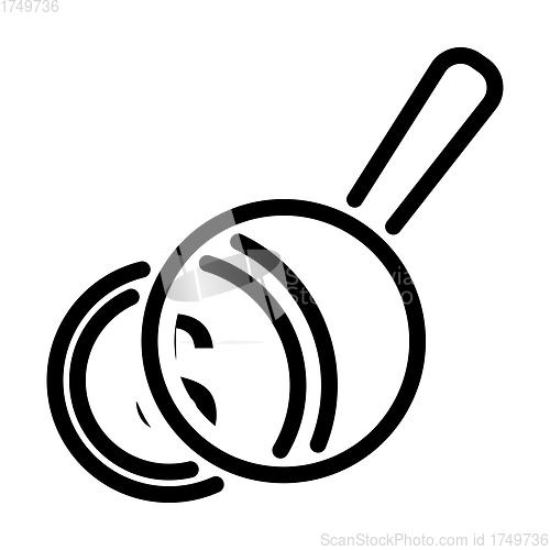 Image of Magnifying Over Coins Stack Icon