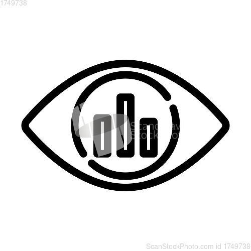Image of Eye With Market Chart Inside Pupil Icon
