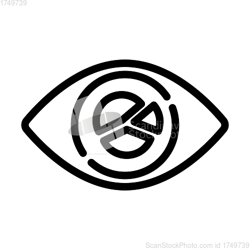 Image of Eye With Market Chart Inside Pupil Icon