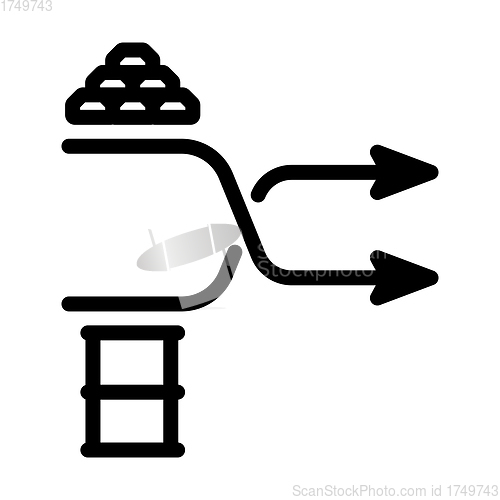 Image of Gold And Oil Comparison Chart Icon