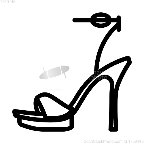 Image of Woman High Heel Sandal Icon