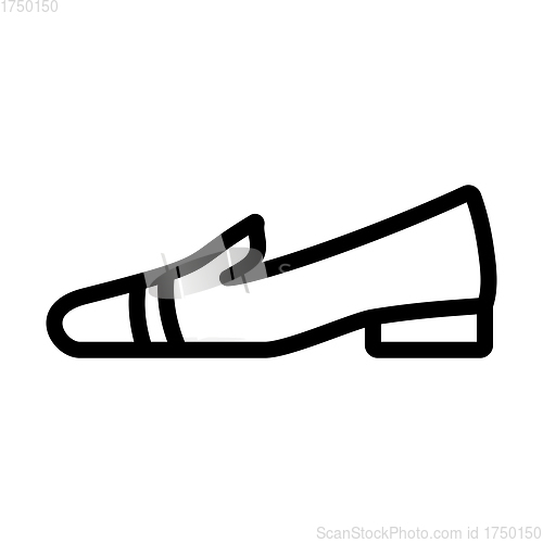 Image of Woman Low Heel Shoe Icon