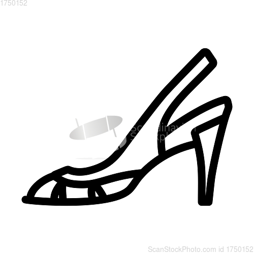 Image of Woman Heeled Sandal Icon