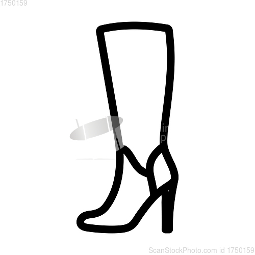 Image of Autumn Woman High Heel Boot Icon