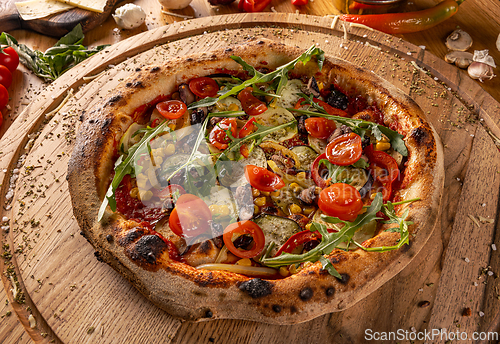 Image of Tasty vegetarian pizza