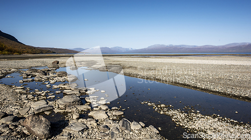 Image of Landscape with Tornetrask lake, Norrbotten, Sweden