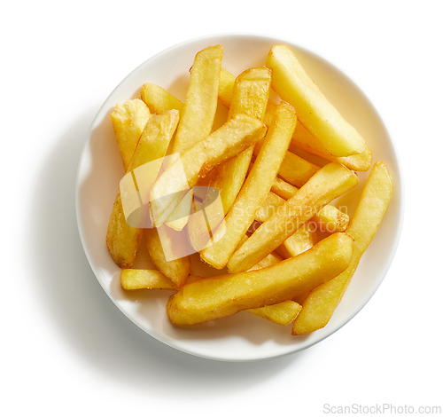 Image of fried potatoes on white background