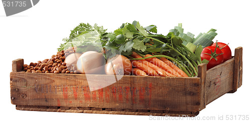 Image of crate with vegetables 