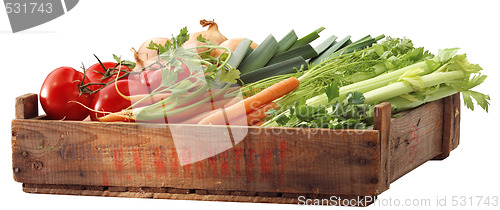 Image of Crate of healthy vegetables