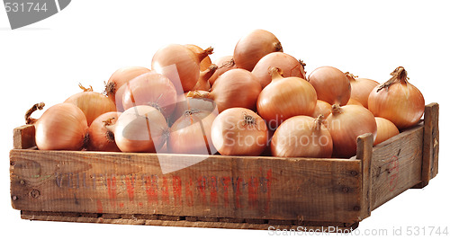 Image of Crate of brown onions