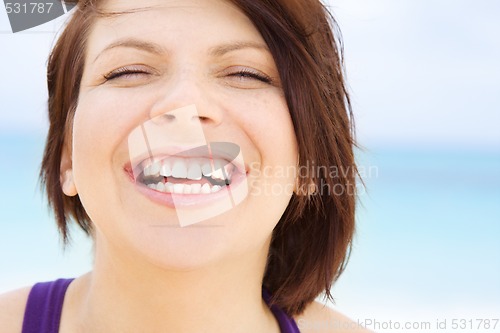 Image of happy woman face