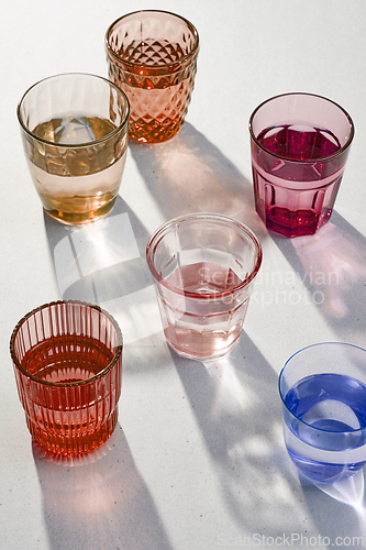Image of various colorful glasses