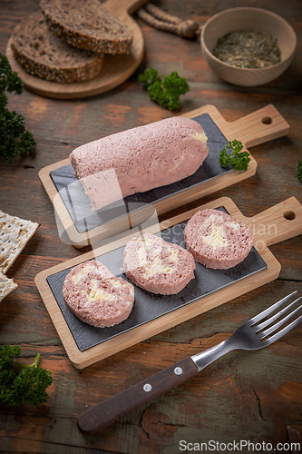 Image of Ham sausage roll with egg filling