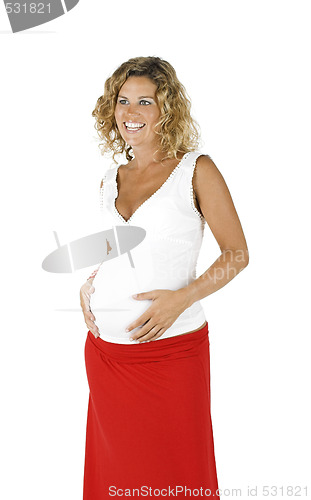 Image of Happy pregnant woman