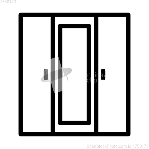 Image of Wardrobe With Mirror Icon