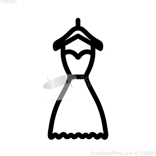 Image of Elegant Dress On Shoulders Icon