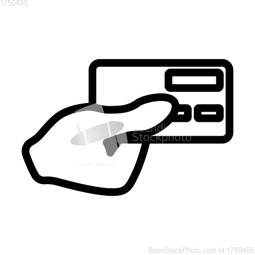 Image of Hand Holding Credit Card Icon
