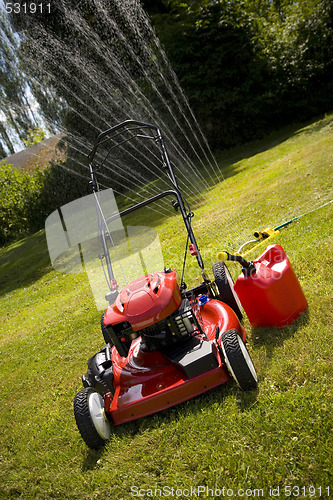 Image of Red Lawn Mower