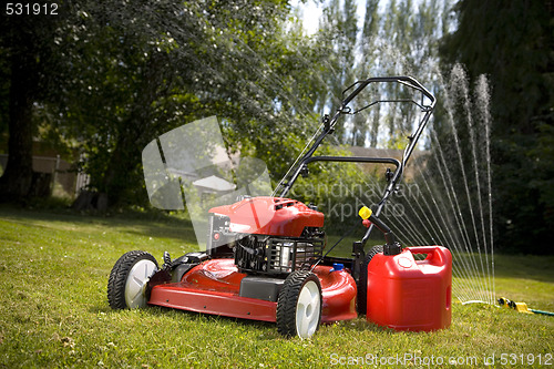 Image of Red Lawn Mower