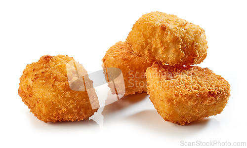 Image of fried fish fillet nuggets