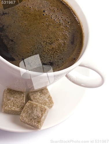Image of coffee cup and sugar