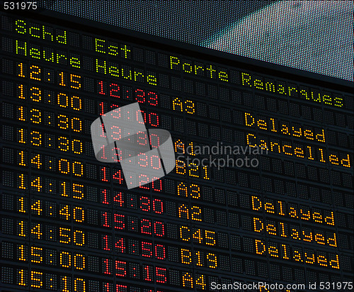 Image of Airport information board