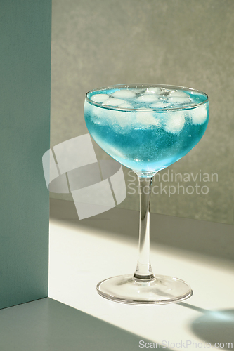 Image of glass of Blue Margarita cocktail