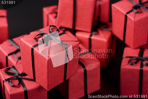 Image of red gift boxes