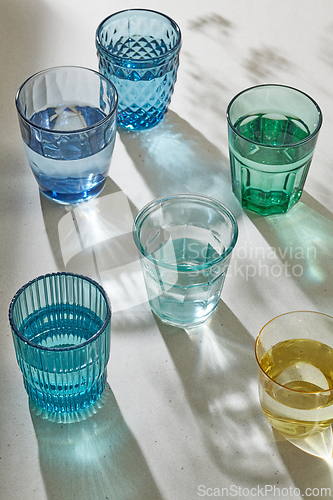 Image of various colorful glasses