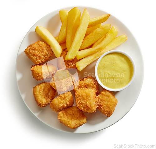 Image of fried fish fillet nuggets