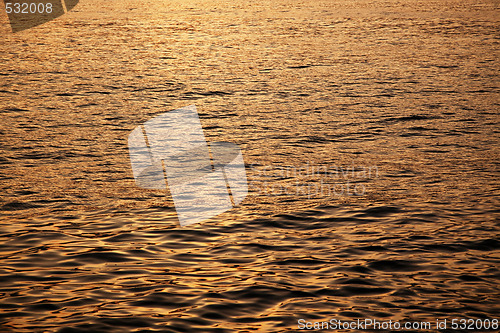 Image of Calm sea during sunset