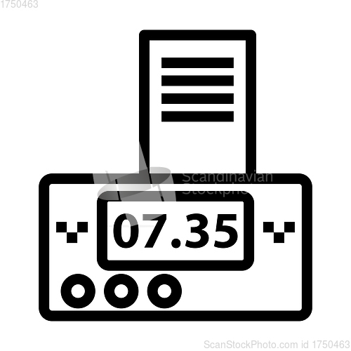 Image of Taxi Meter With Receipt Icon