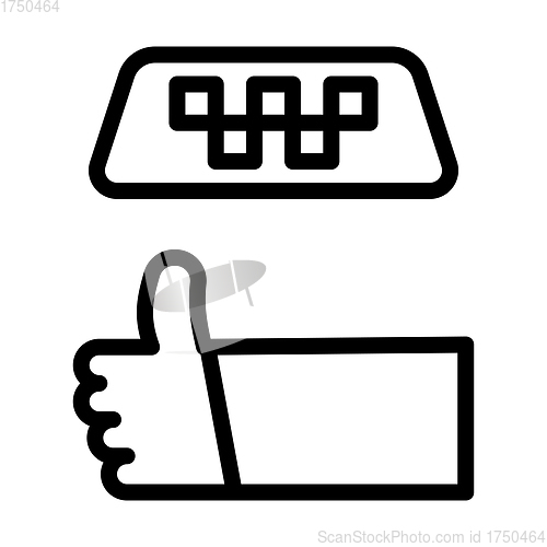Image of Catching Taxi Icon