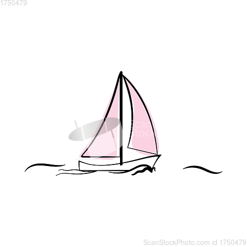 Image of Doodle Sketch Yacht