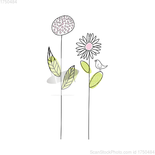 Image of Doodle Sketch Flower