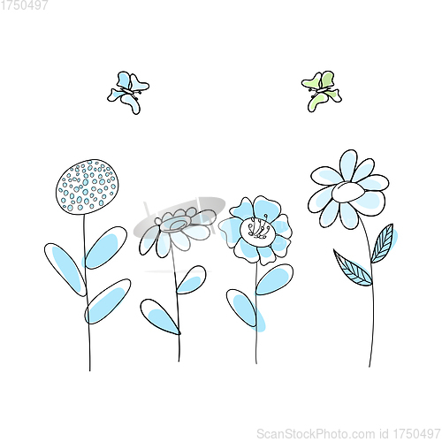 Image of Doodle Sketch Flower