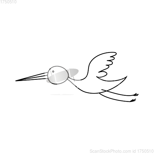 Image of Doodle Sketch Stork