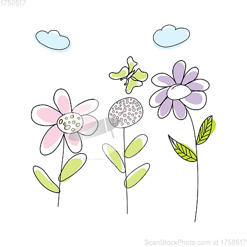 Image of Doodle Sketch Flower