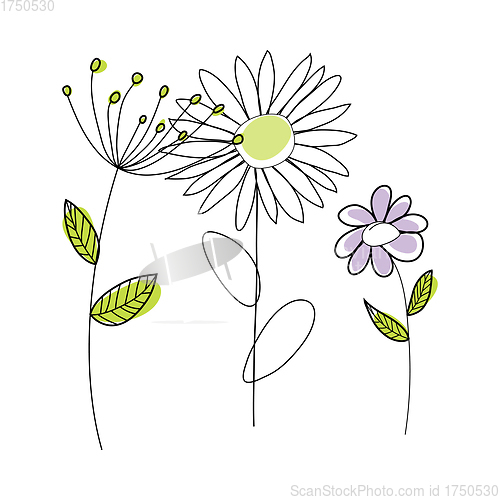 Image of Doodle Sketch Flower