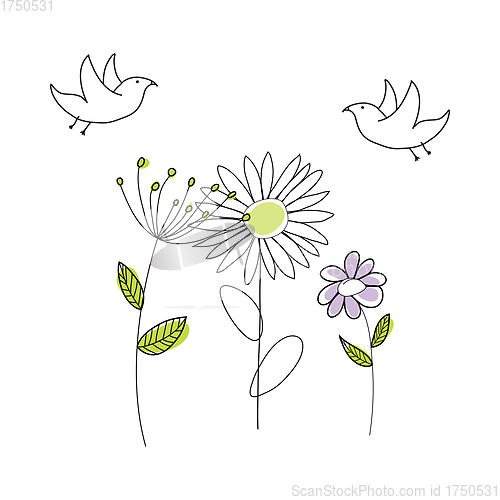 Image of Doodle Sketch Flower