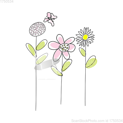 Image of Doodle Sketch Flower
