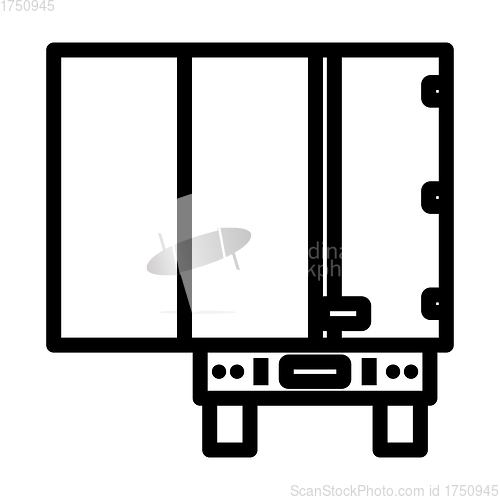 Image of Truck Trailer Rear View Icon