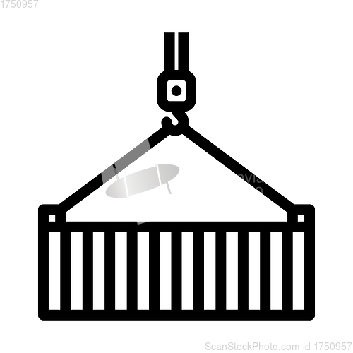 Image of Crane Hook Lifting Container